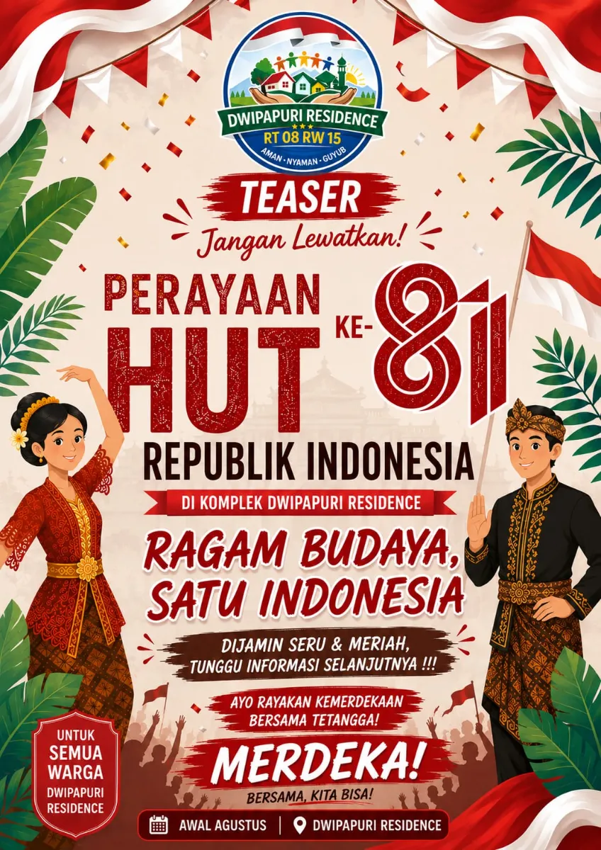 Perayaan HUT RI ke-81 Dwipapuri Residence: Ragam Budaya, Satu Indonesia